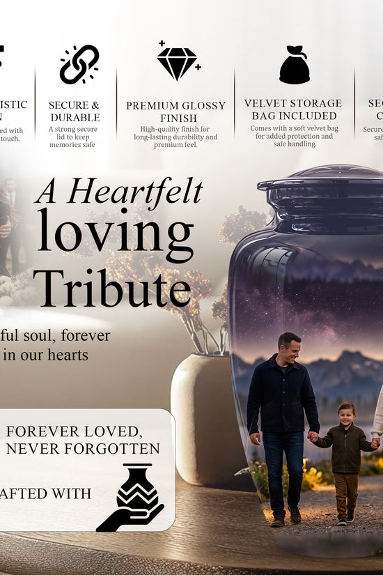 Father, Son & Mother Memorial Urn - Beautiful Tribute Urns For Loved Ones