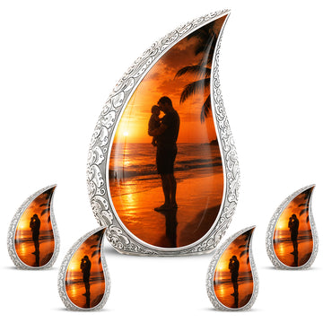 10 inch Large Urn with 4 Keepsake 3 inch