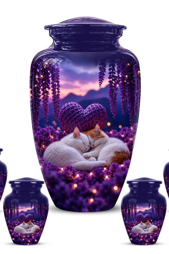 Eternal Resting Cat Cremation Urn - Personalized Urns For Pet Cat Ashes