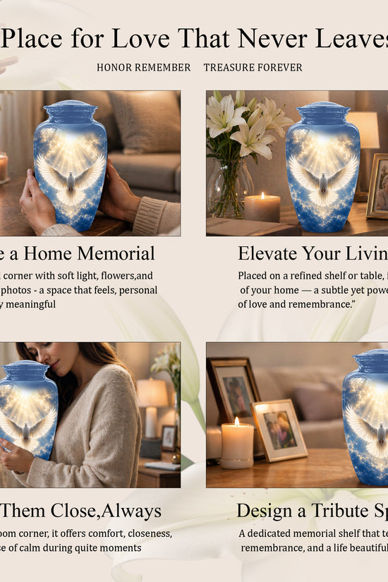 White Dove Cremation Urn - Beautifully Handcrafted Urns For Ashes