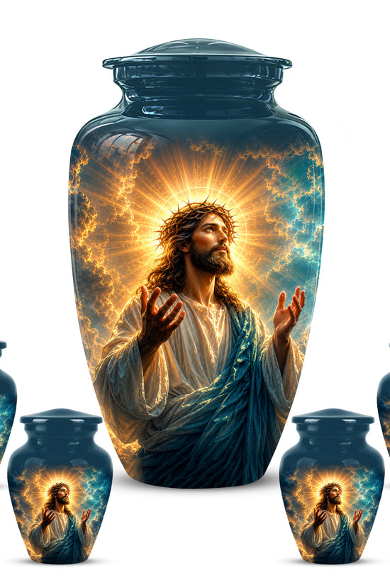 Personalized Jesus Cremation Urn - Handmade Religious Urns On Sale