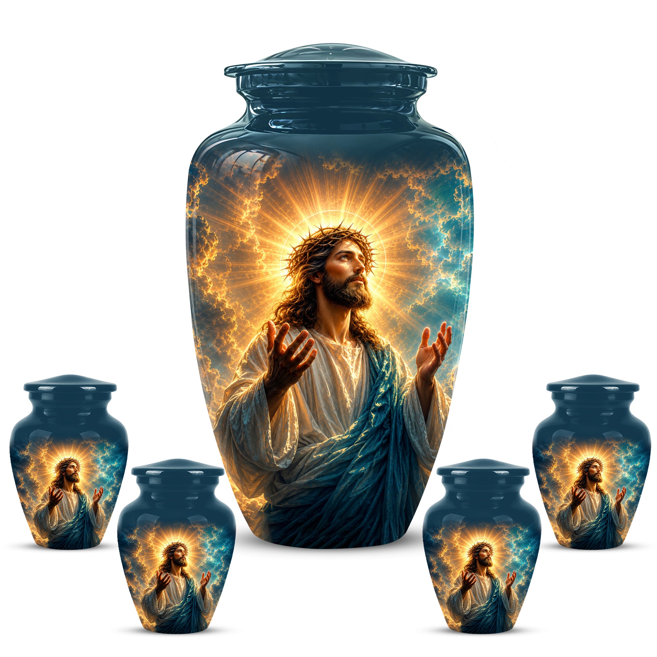 Personalized Jesus Cremation Urn - Handmade Religious Urns On Sale