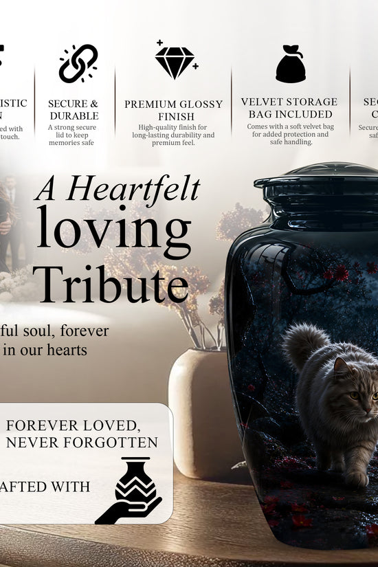 Custom Cat Cremation Urn - Handcrafted Pet Memorial Urns For Ashes