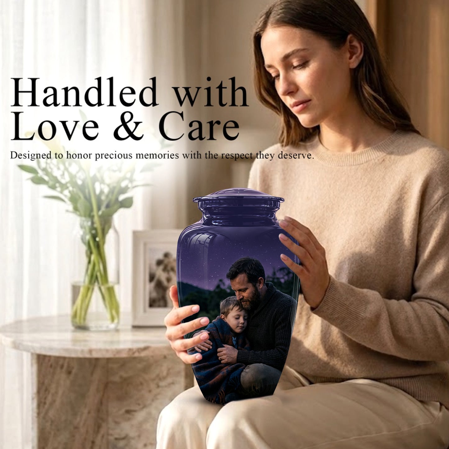 Father & Son Eternal's Love - Personalized Memorial Urns For Loved Ones Ashes