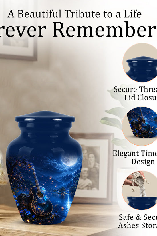 Acoustic Guitar Cremation Urn - Custom Guitar Urns For Human Ashes