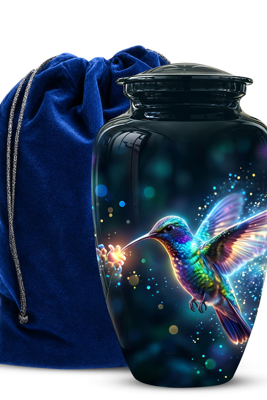Celestial Colorful Hummingbird Cremation Urn - Majestic Funeral Urns