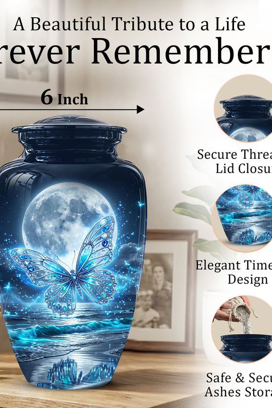 Beautiful Butterfly Burial Urn - Custom Memorial Urns For Women Ashes