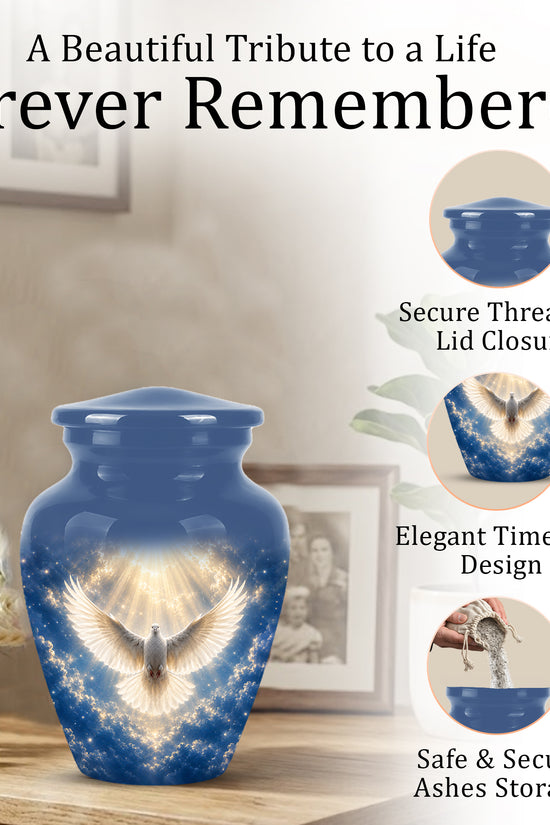 White Dove Cremation Urn - Beautifully Handcrafted Urns For Ashes