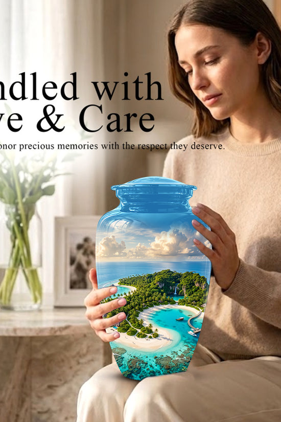 Beach Memorial Urns For Human Ashes - Custom Handmade Urns For Ashes