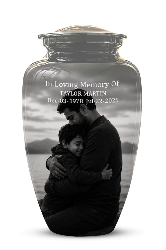 Personalized Father Cremation Urn - Memorial Tribute Urns For Fathers