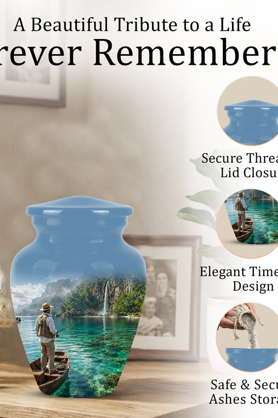 Fishing Boat Memorial Urn - Artistic Landscape Urns For Human Ashes