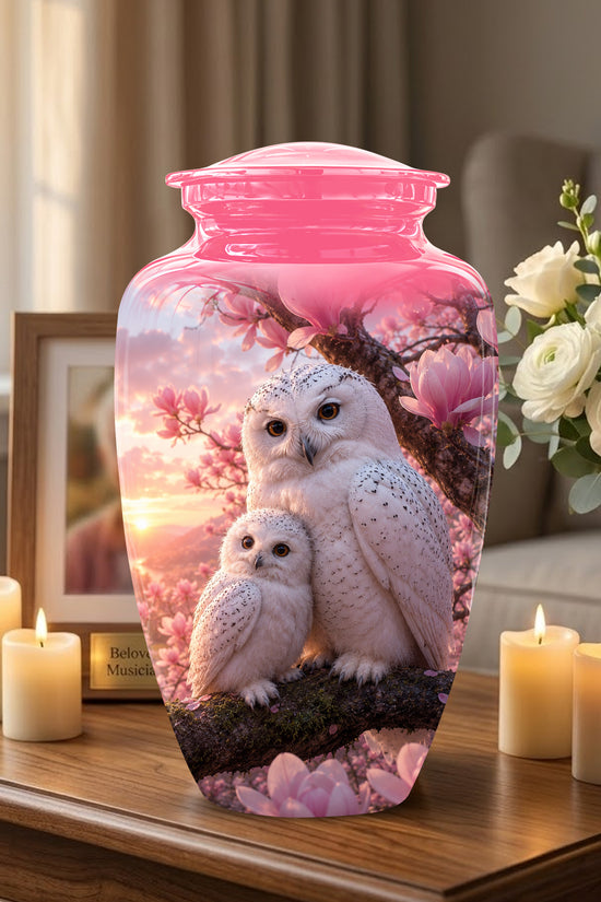 Owl Family Urn for Ashes – Elegant Cremation Memorial Urns For Humans