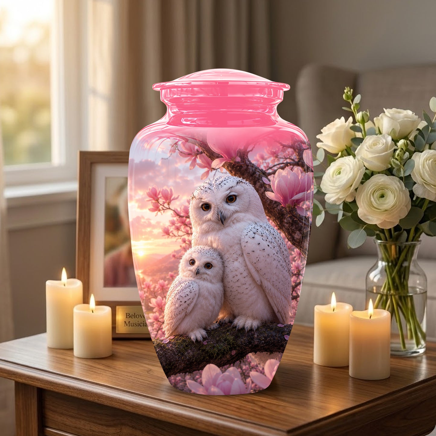 Owl Family Urn for Ashes – Elegant Cremation Memorial Urns For Humans