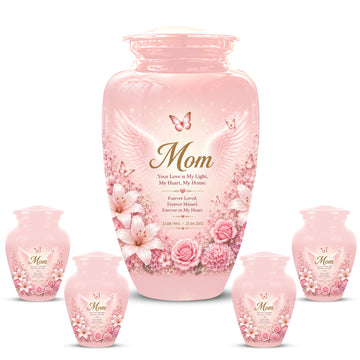 10 inch Large Urn with 4 Keepsake 3 inch