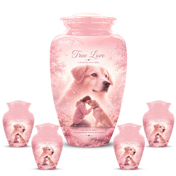 10 inch Large Urn with 4 Keepsake 3 inch
