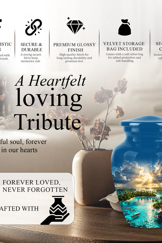 Beach Cremation Urn - Personalized Adult Urns For Human Ashes