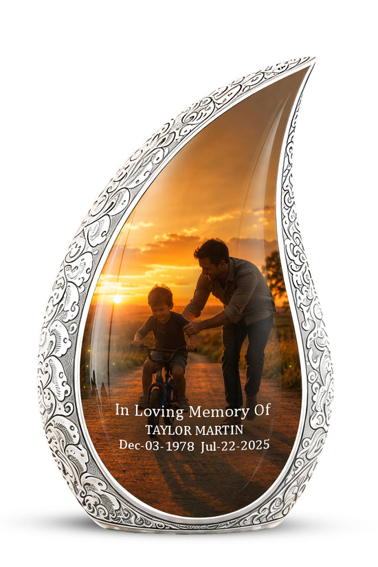 Father & Son Themed Urn - Handcrafted Custom Memorial Urns For Ashes