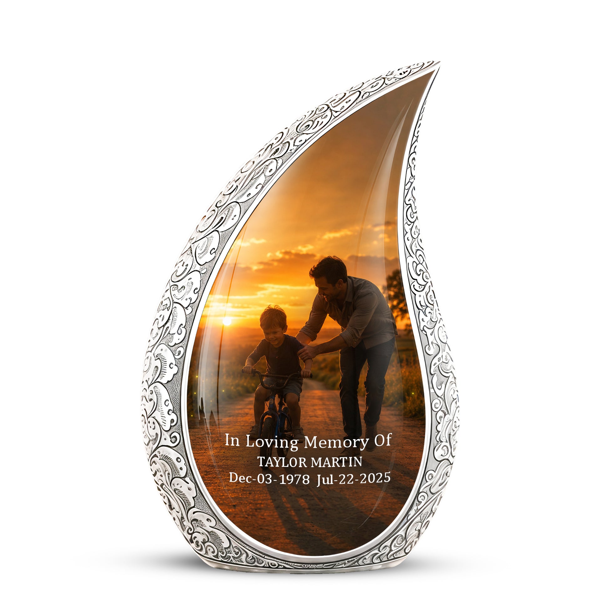 Father & Son Themed Urn - Handcrafted Custom Memorial Urns For Ashes