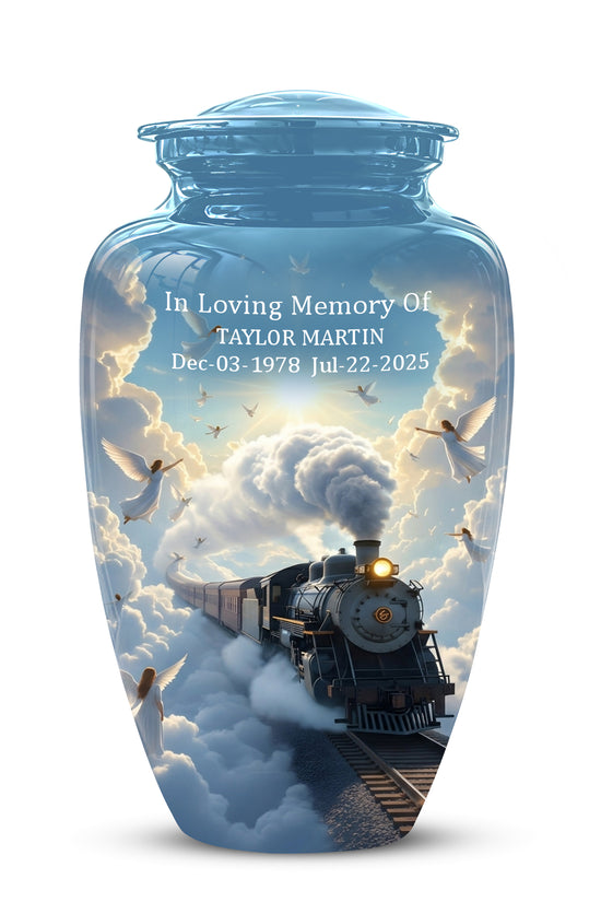 Heavenly Train Cremation Urn – Angel Clouds Memorial Urns For Ashes