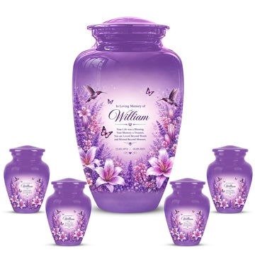 10 inch Large Urn with 4 Keepsake 3 inch