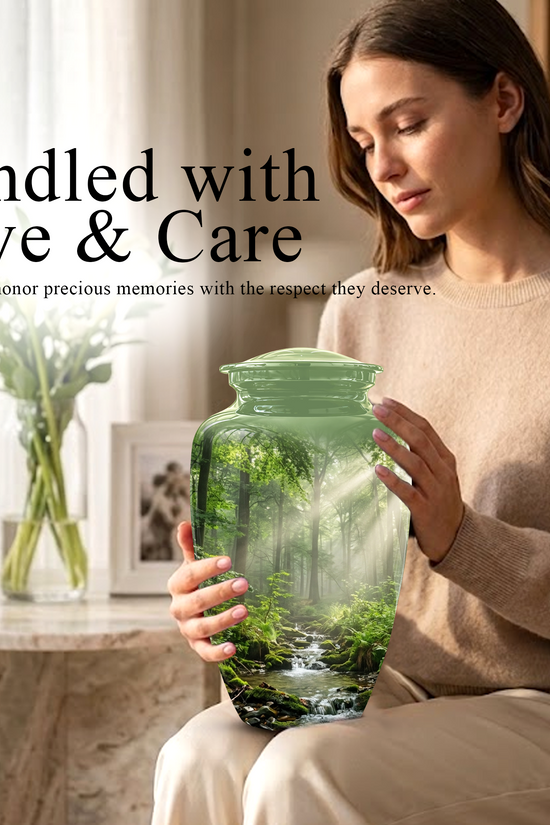 Forest Scenic Cremation Urn - Artistic Funeral Urns For Nature Lover's Ashes