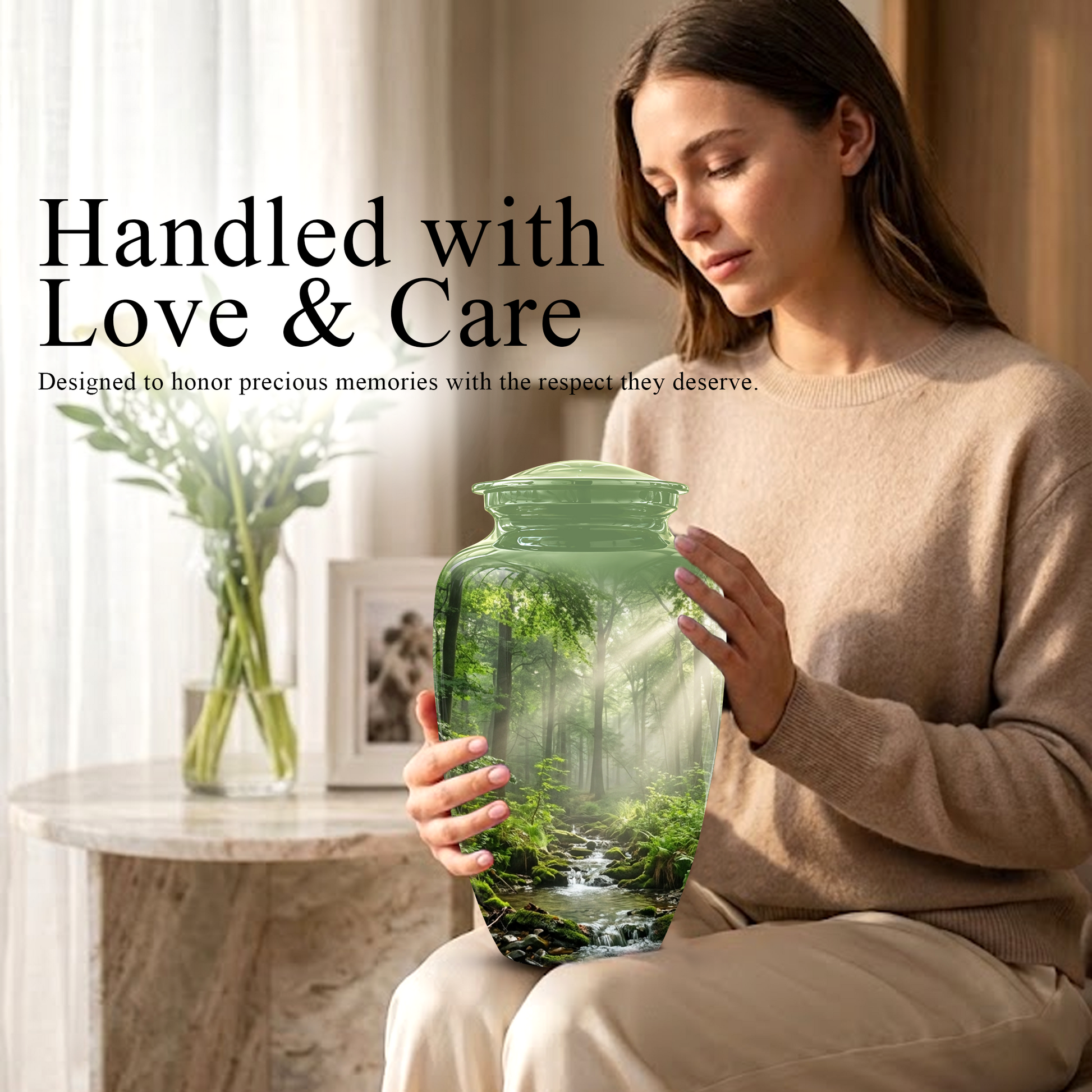Forest Scenic Cremation Urn - Artistic Funeral Urns For Nature Lover's Ashes