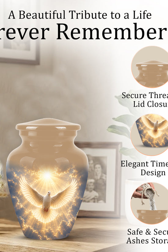 Flying Dove Cremation Urn - Custom Handcrafted Urn For Human Ashes