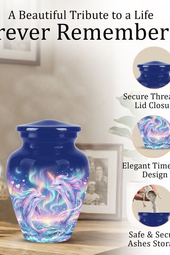 Baby Dolphin Cremation Urn - Personalized Artistic Urns For Human Ashes