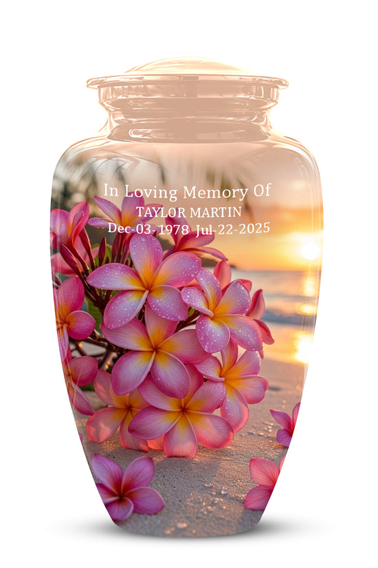 Personalized Flower Cremation Urn - Premium Adult Memorial Urn On Sale