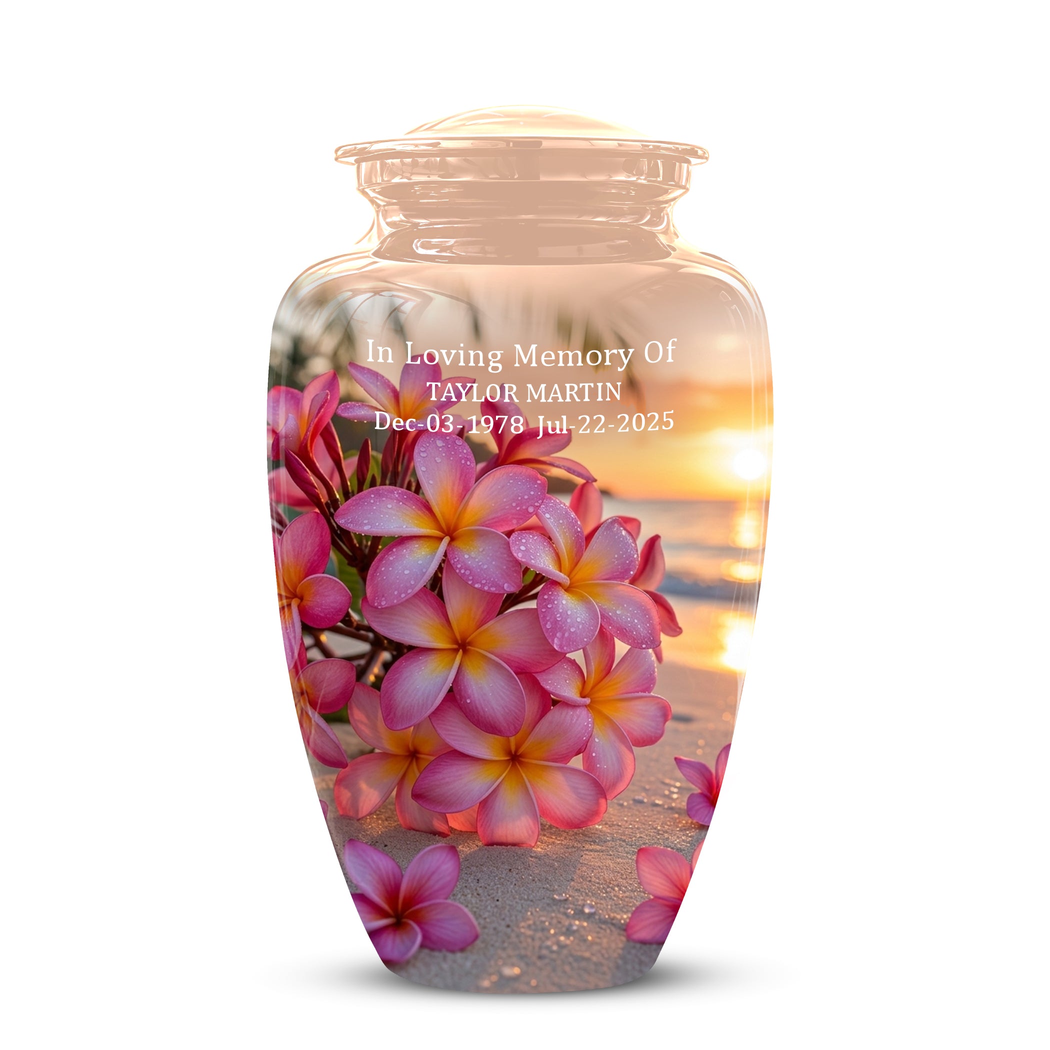 Personalized Flower Cremation Urn - Premium Adult Memorial Urn On Sale