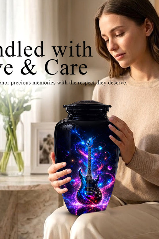 Electric Guitar Cremation Urn - Guitar Memorial Urns For Music Lovers