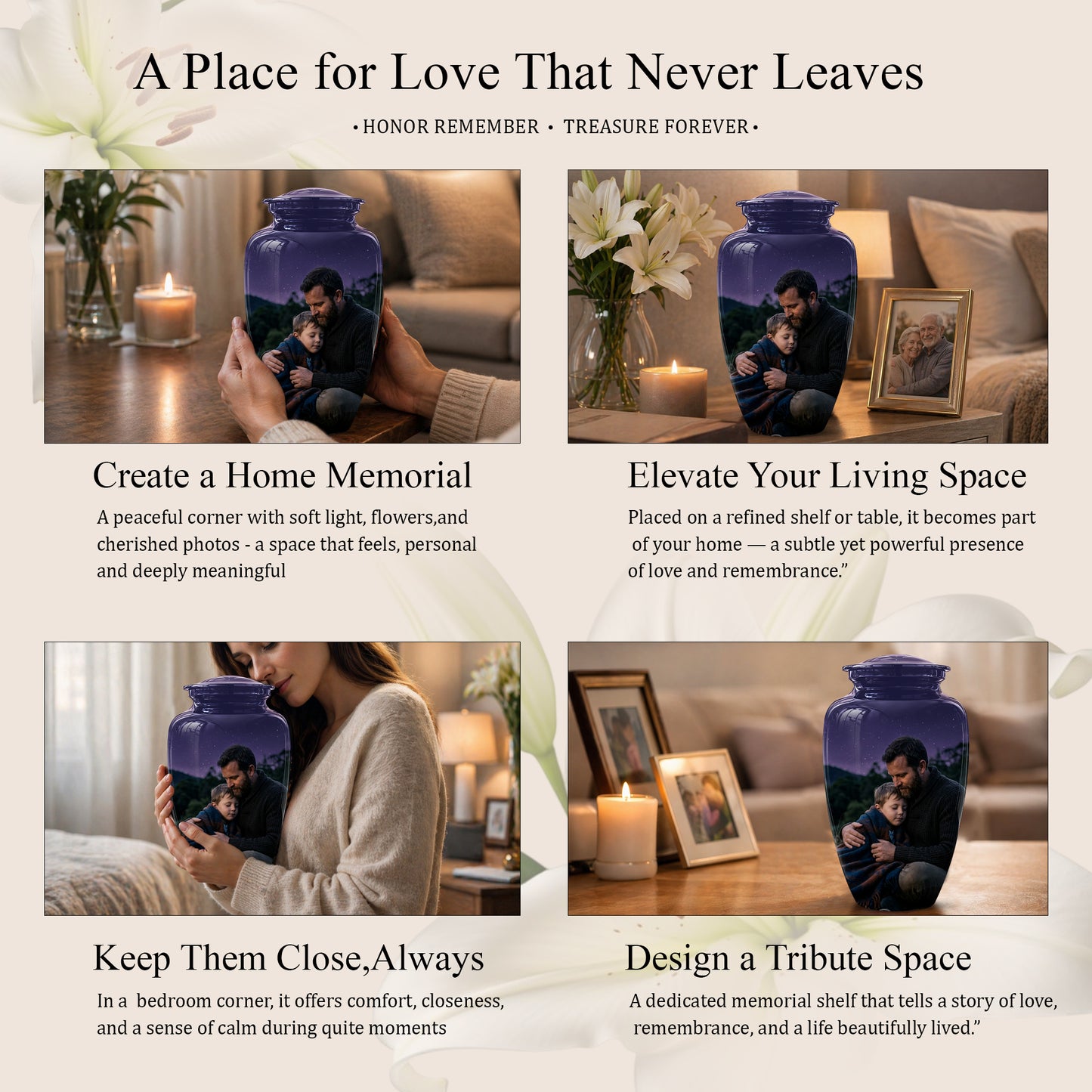 Father & Son Eternal's Love - Personalized Memorial Urns For Loved Ones Ashes
