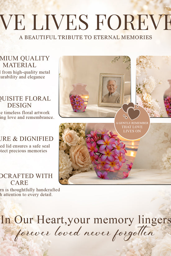 Personalized Flower Cremation Urn - Premium Adult Memorial Urn On Sale