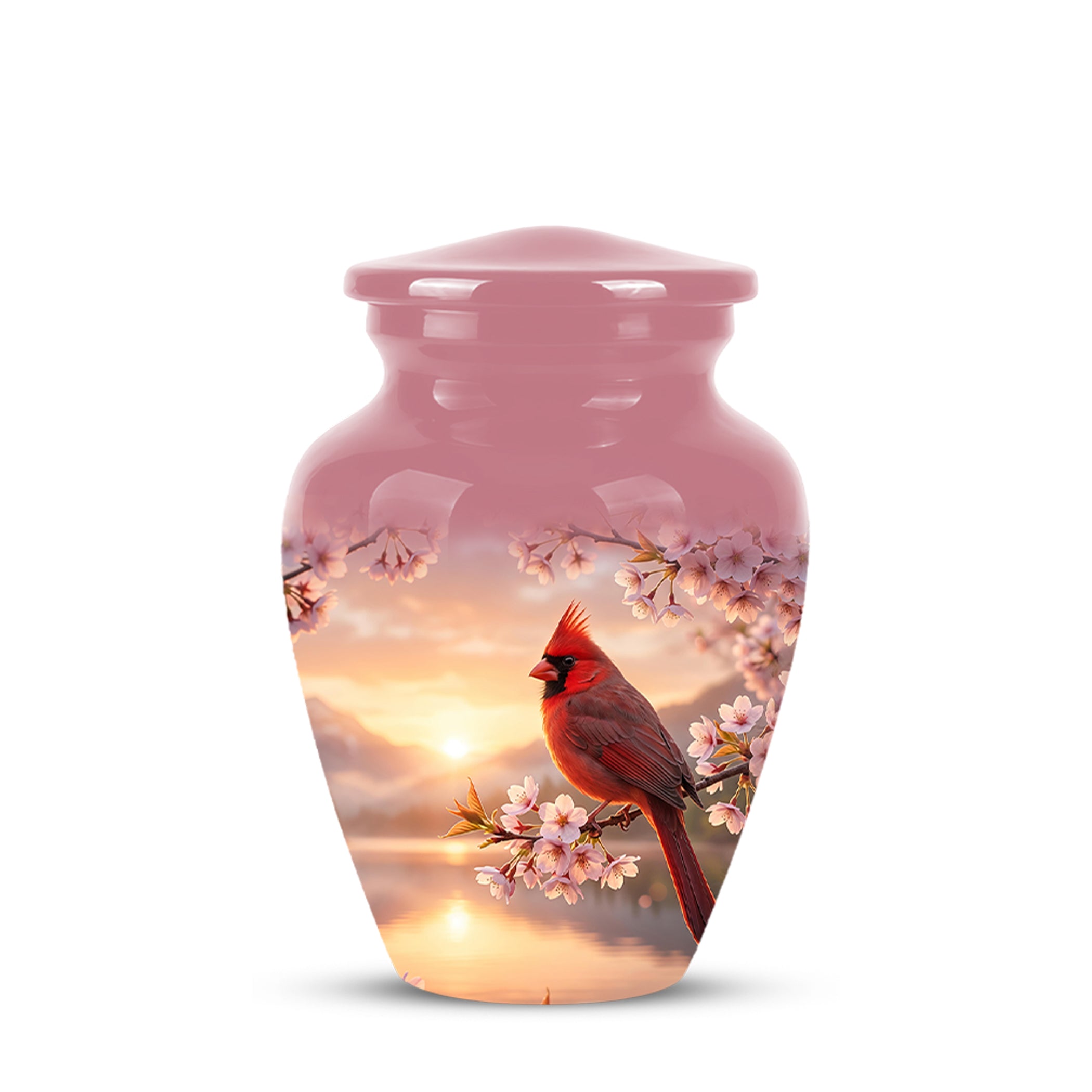 Cardinal Bird Themed Urn - Beautiful Memorial Urns For Spiritual Ashes