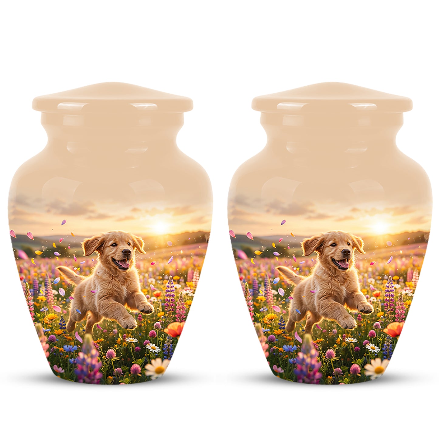 Playing Puppy Cremation Urn - Custom Memorial Urns For Pet Dog Ashes