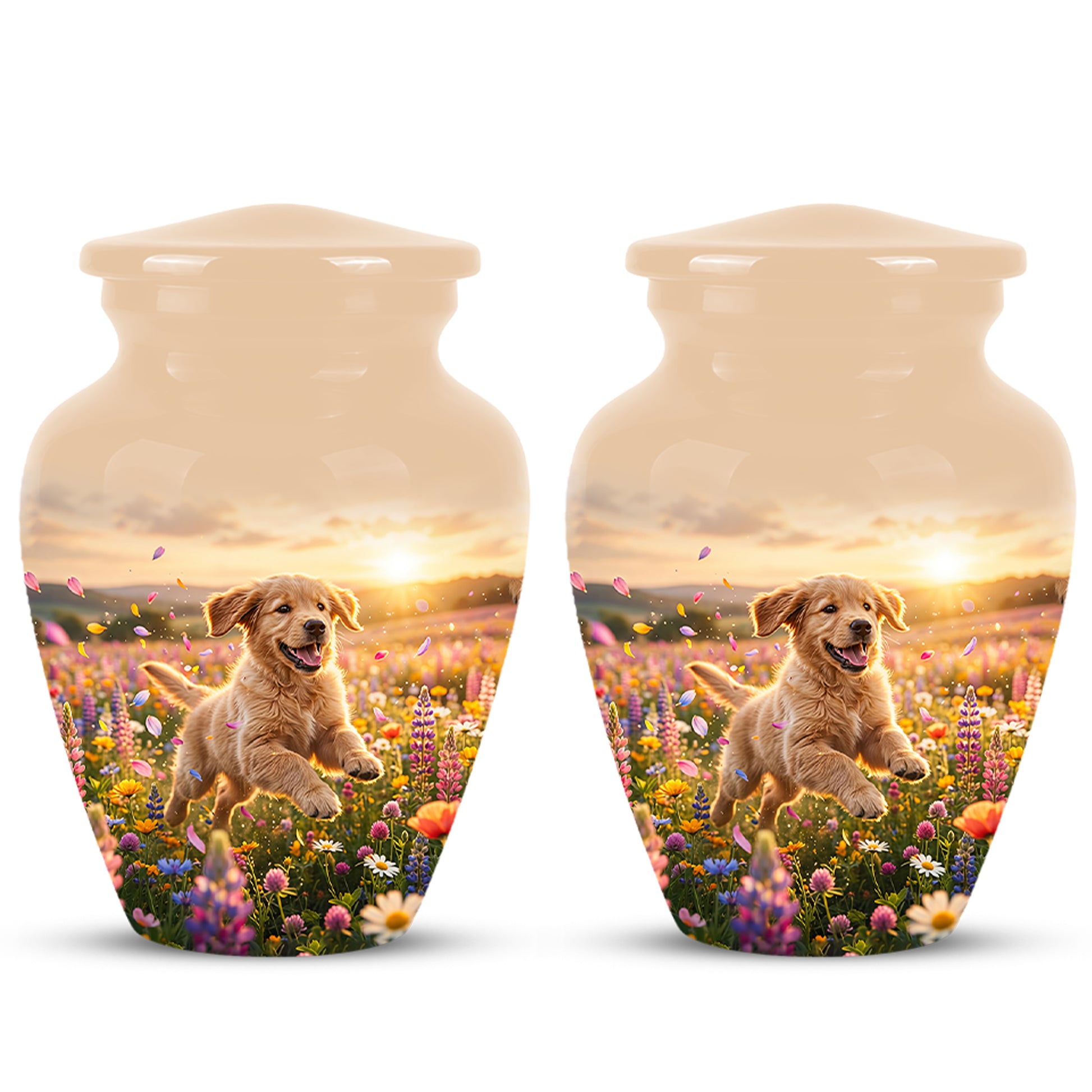 Playing Puppy Cremation Urn - Custom Memorial Urns For Pet Dog Ashes