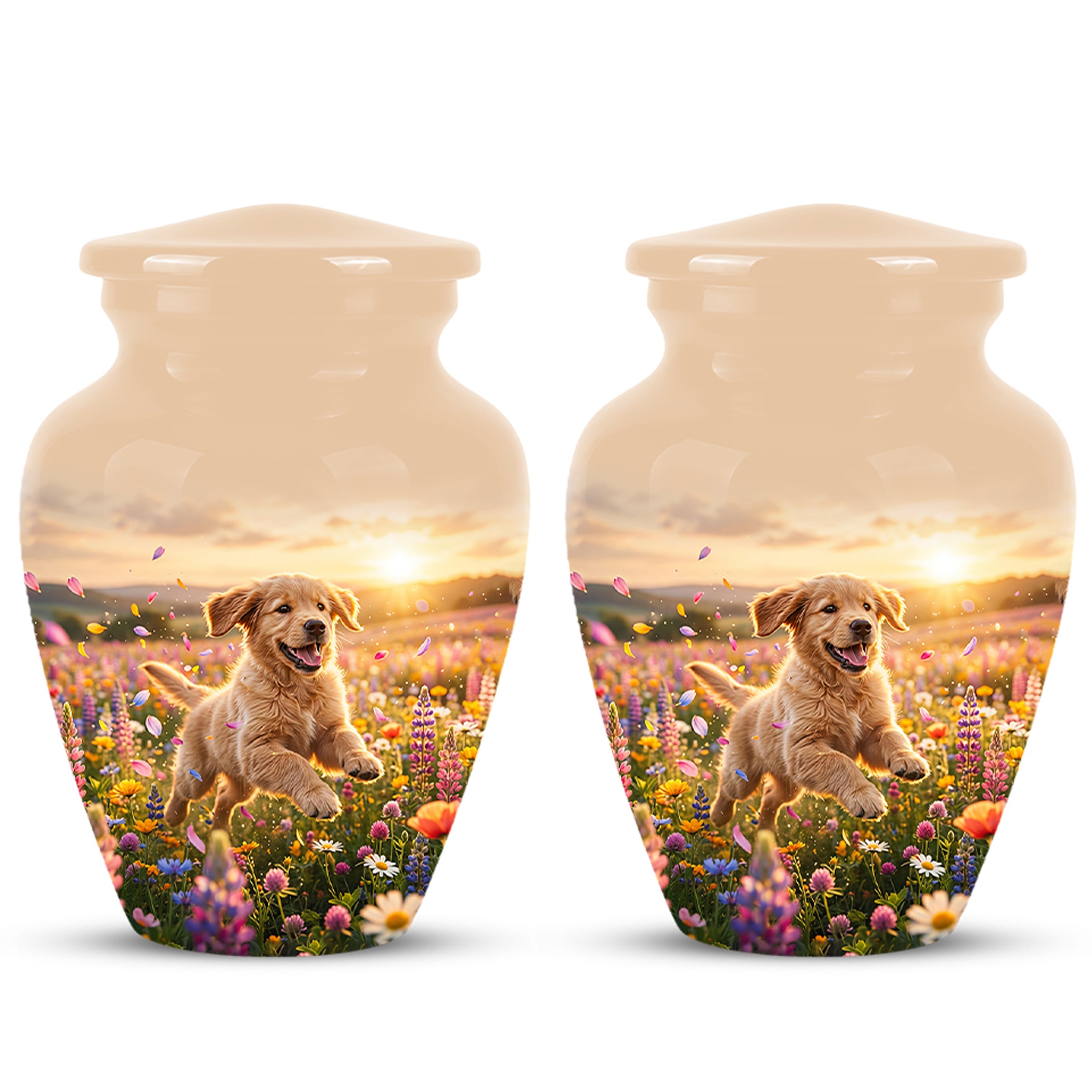 Playing Puppy Cremation Urn - Custom Memorial Urns For Pet Dog Ashes