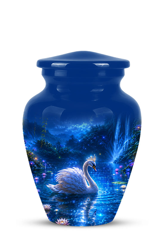 White Swan Memorial Urn - Custom Cremation Urns For Men & Women Ashes