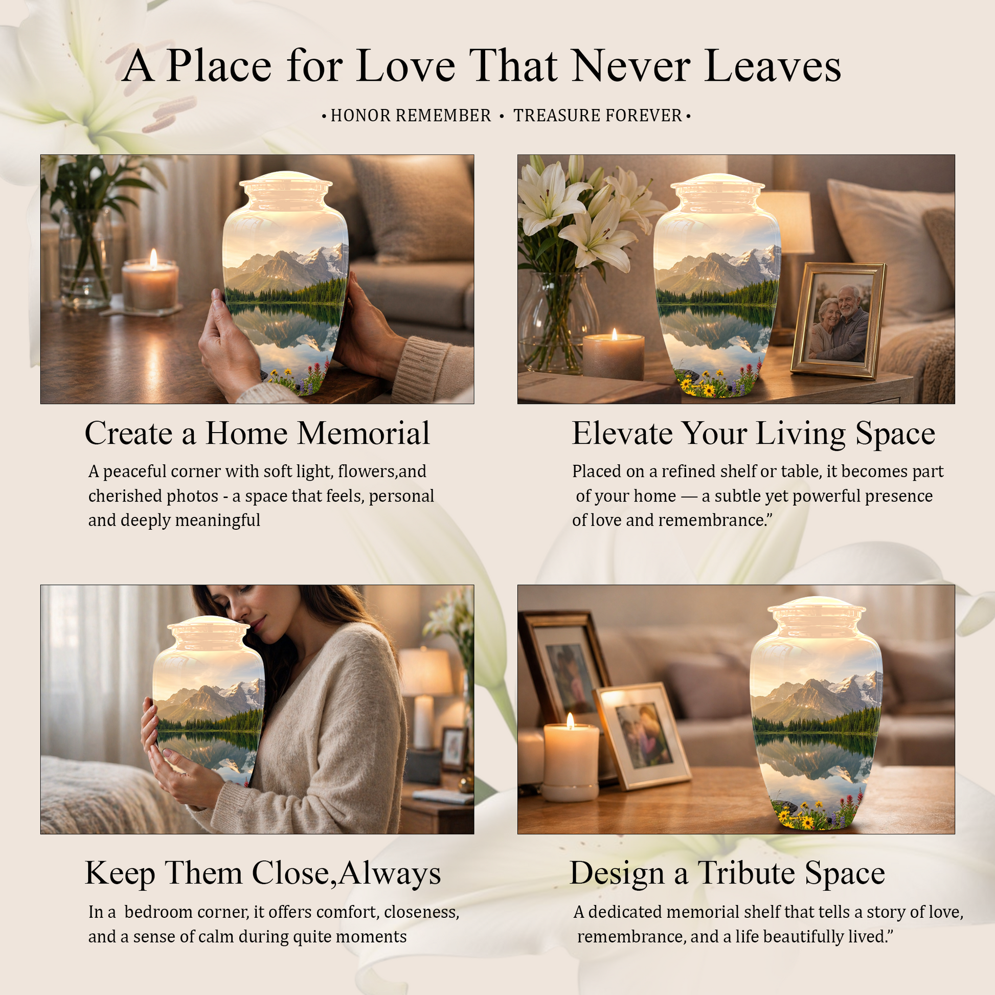 Mountain Cremation Urns For Ashes - Beautiful Funeral Urns For Nature Lovers