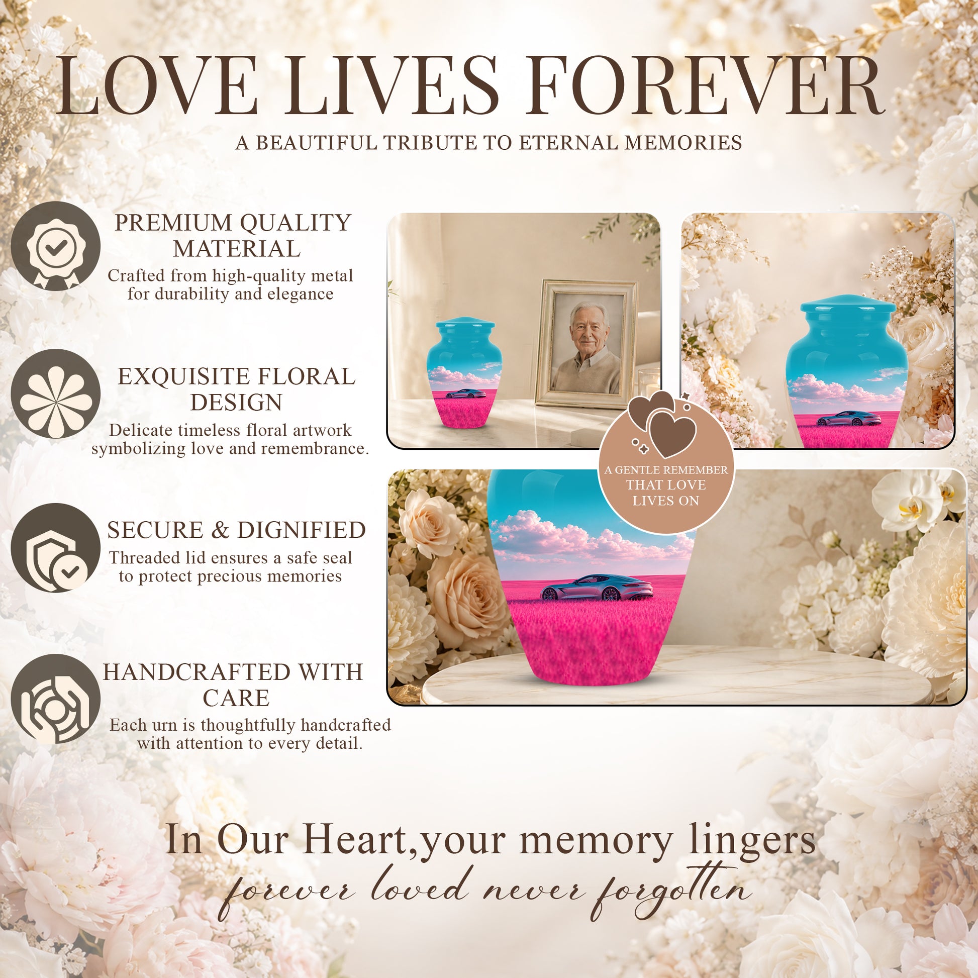 Personalized Sports Car Funeral Urn - Elegant Urns For Car Enthusiast