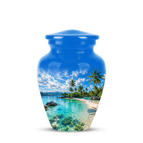 Beach Themed Burial Urn - Personalized Cremation Urns For Human Ashes