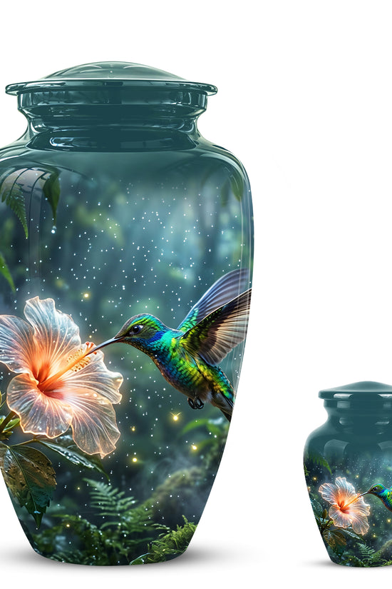 Hummingbird Cremation Urn for Ashes - Elegant Floral Memorial Urn