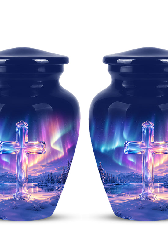 Celestial Cross Cremation Urn for Ashes – Peaceful Tribute Memorial Urn