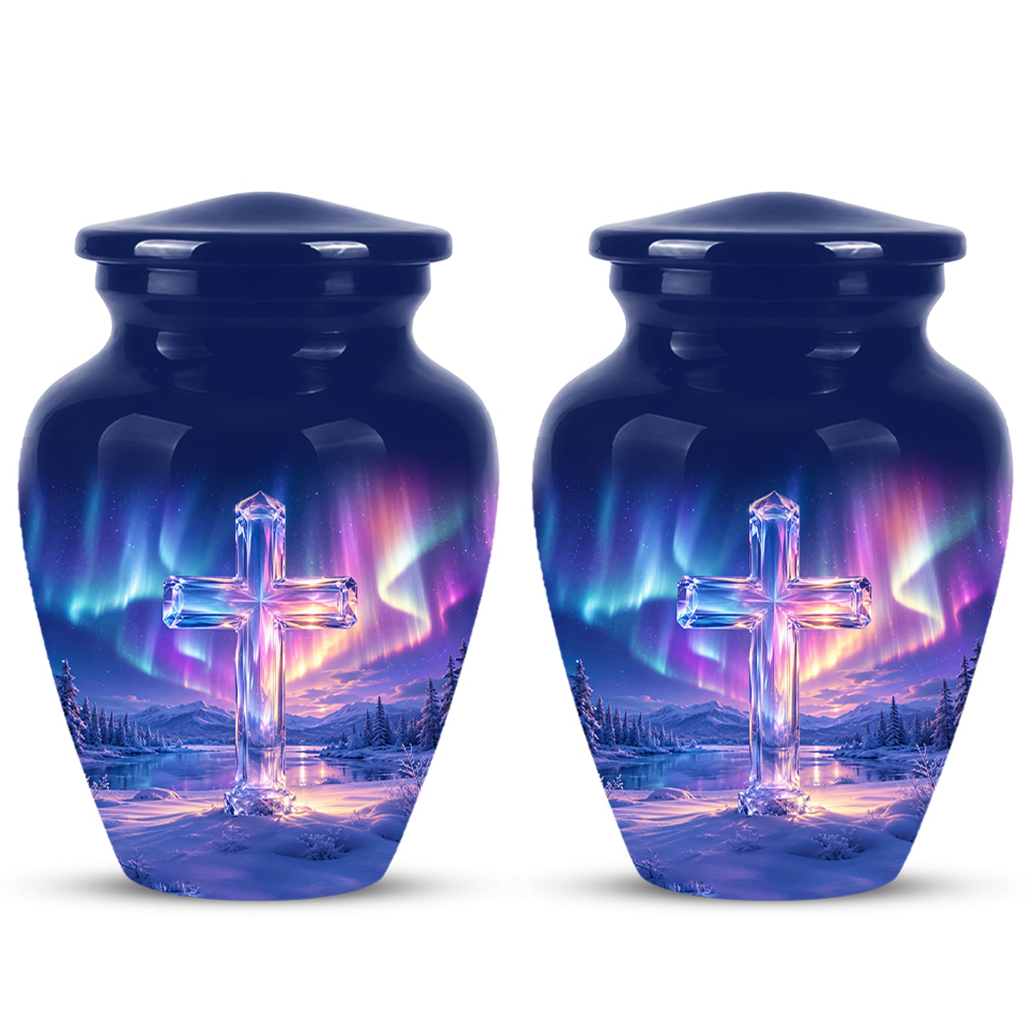 Celestial Cross Cremation Urn for Ashes – Peaceful Tribute Memorial Urn