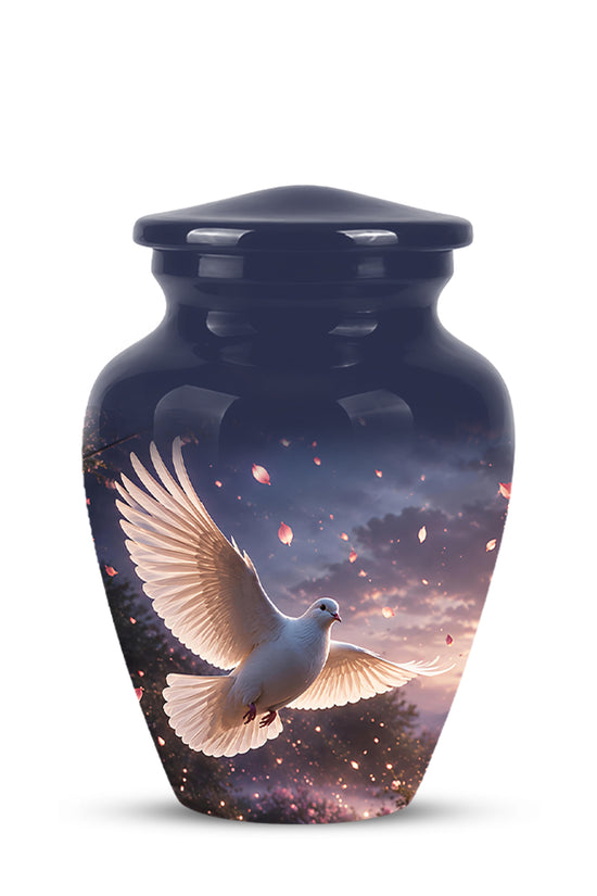 Flying White Dove Cremation Urn - Classic Memorial Urns For Adult Ashes