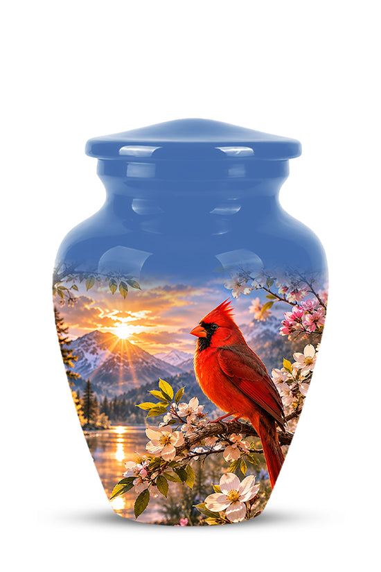 Red Cardinal Bird Cremation Urns - Beautiful Memorial Urns For Ashes