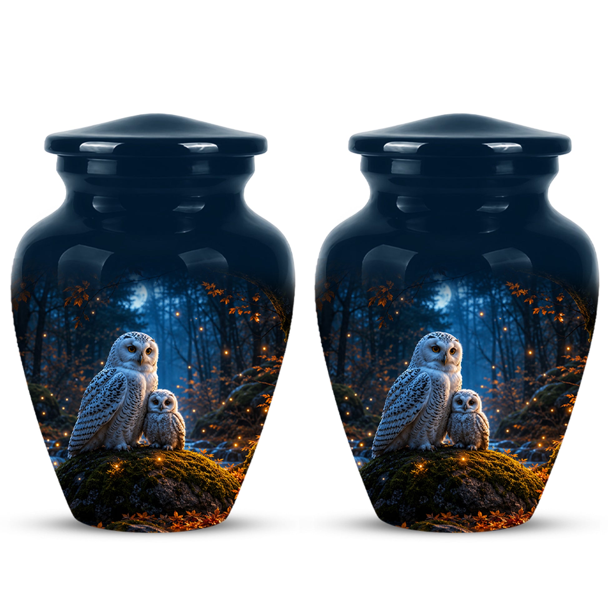 Owl With Owlet Themed Urn - Custom Cremation Urns For Human Ashes