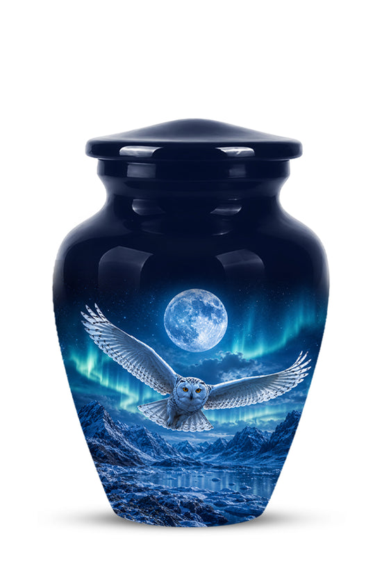 Flying Owl Memorial Urn - Night Owl Cremation Urns For Human Ashes