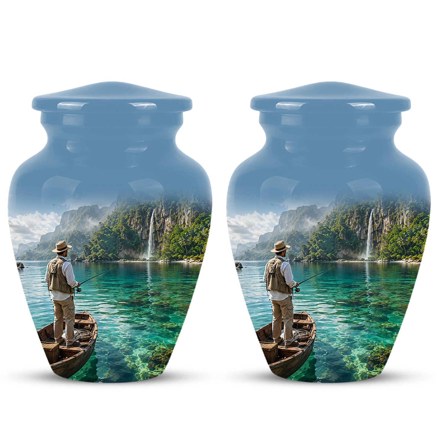 Fishing Boat Memorial Urn - Artistic Landscape Urns For Human Ashes
