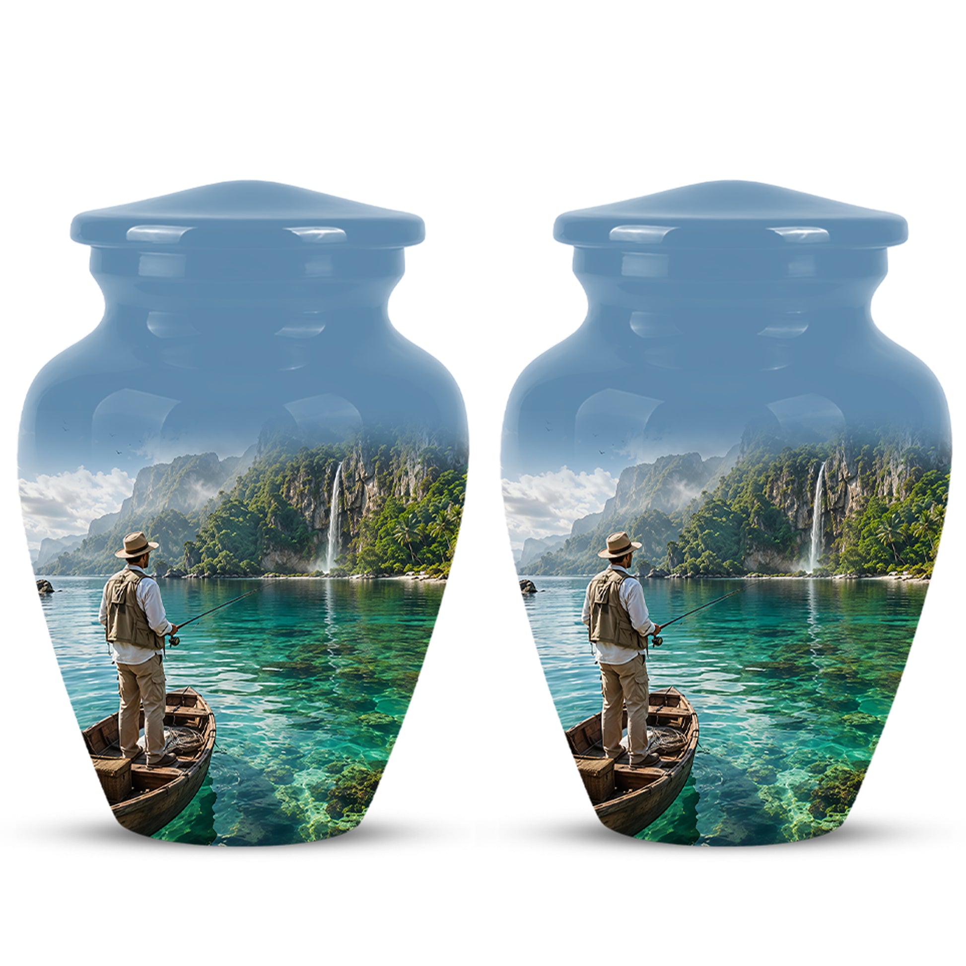 Fishing Boat Memorial Urn - Artistic Landscape Urns For Human Ashes